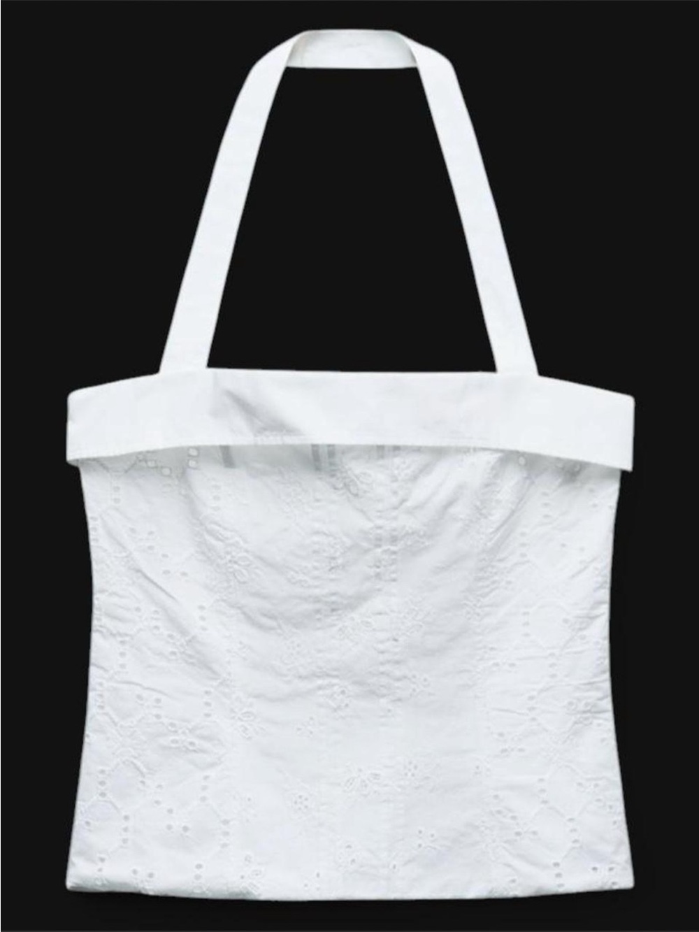 Zara White Eyelet Halter top